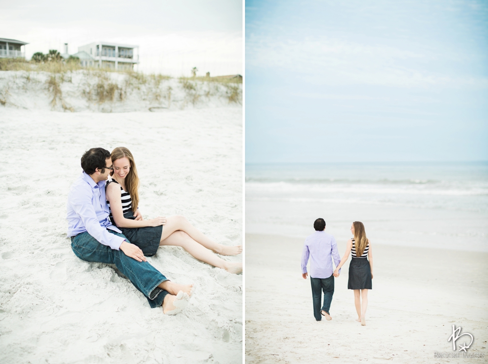 Jacksonville Wedding Photographers, Brooke Images, Engagement Session, Beach Session, Megan and William