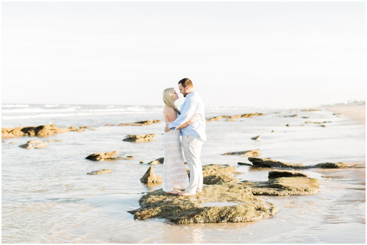 st. augustine wedding photographer, brooke images, lauren and joel's engagement session, beach session, washington oaks park