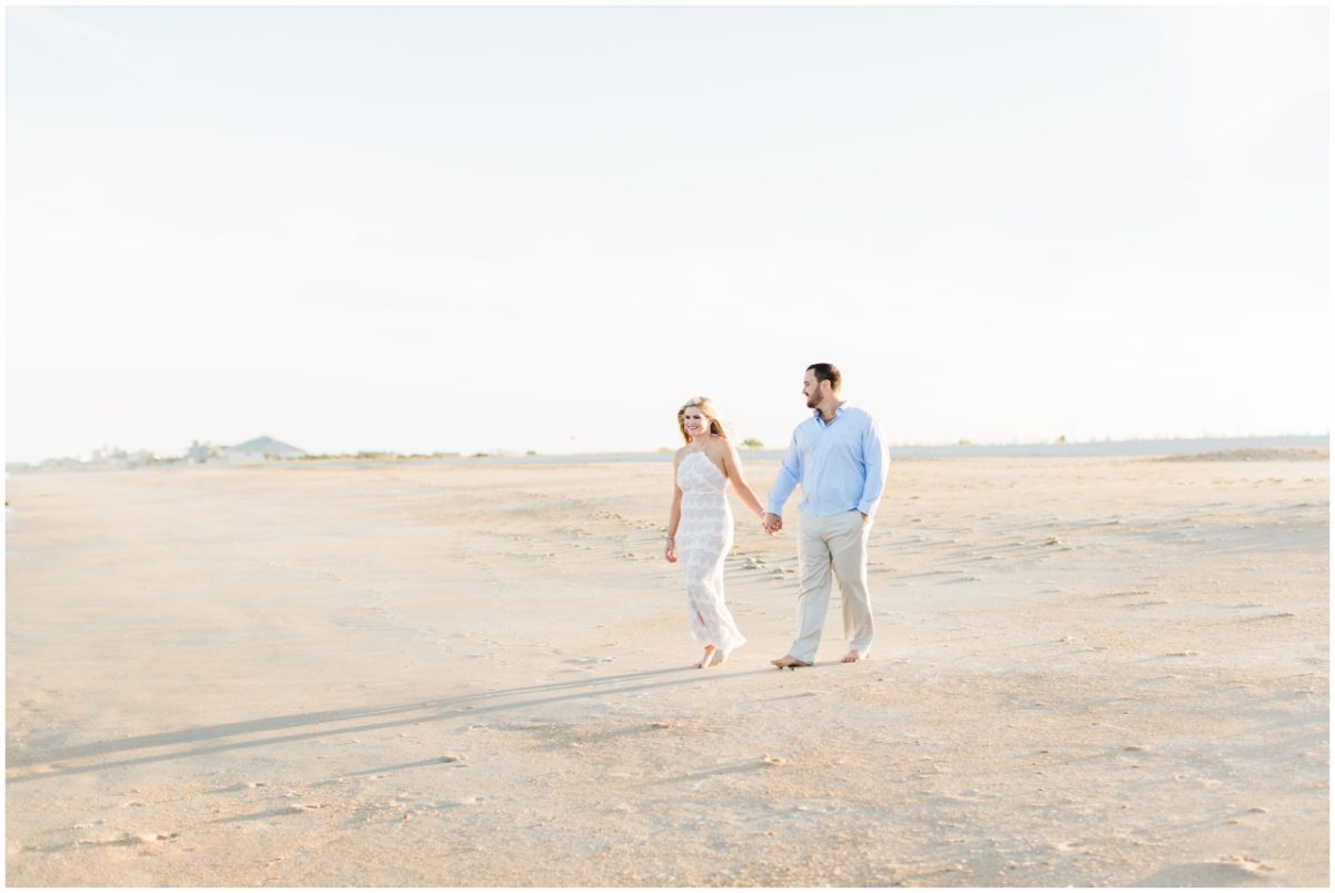 st. augustine wedding photographer, brooke images, lauren and joel's engagement session, beach session, washington oaks park