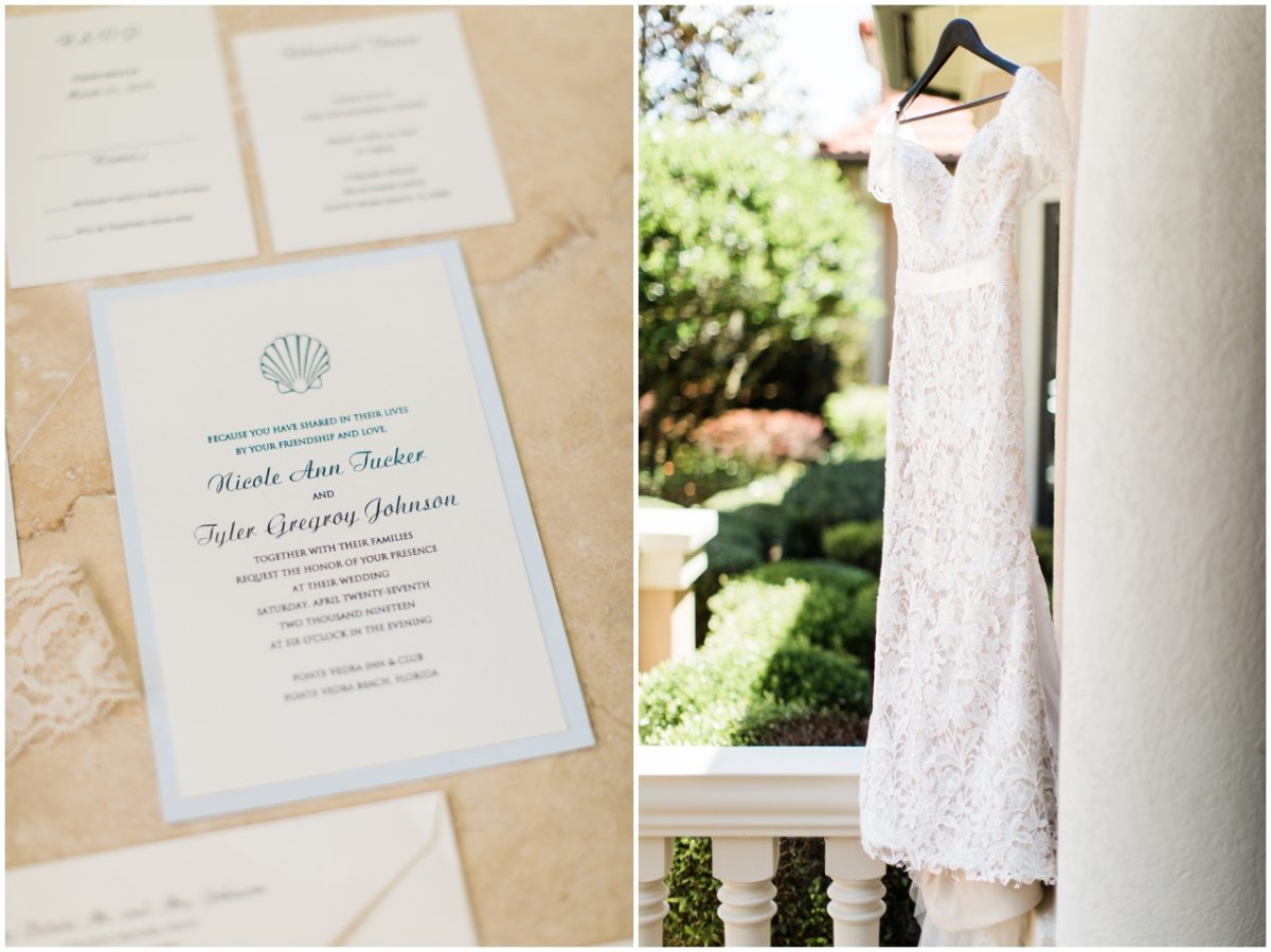 Ponte Vedra Inn and Club Wedding - coastal wedding invitations 